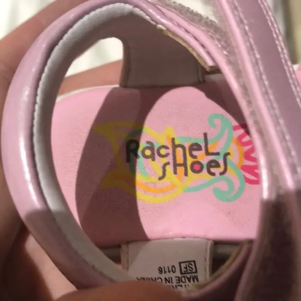 Rachel shoes 6 pink rubber sole sandal euc